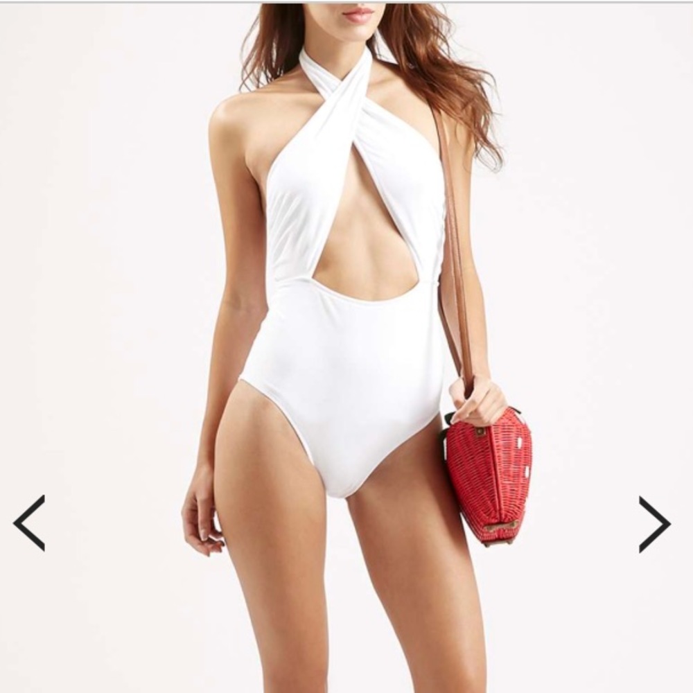 White one piece bikini